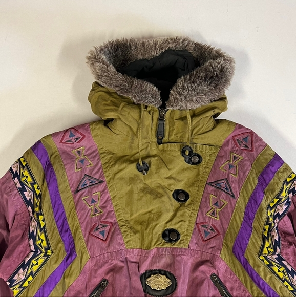Head Jackets & Blazers - Vintage Head Sportwear Anorak Insulated Faux Fur Trim Hooded Jacket Coat 6